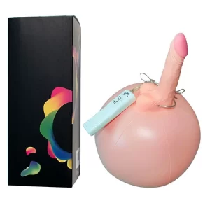 Pelota Inflable con Dildo Vibrador Vibrating Sexual Pilates Ball 16 cm Largo x 4 cm Ancho VIBR84