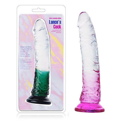 Dildo Bicolor de 21 cm Largo x 3. cm Ancho - 8 Pulgadas BICO181