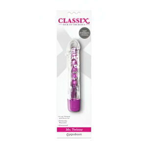 Dildo Vibrador Classix Mr. Twister Pink 17 cm Largo x 3.3 cm Ancho CLAS23