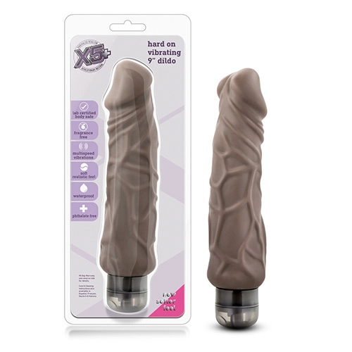 Dildo Vibrador Brown 22.86 cm Largo x 4.4 cm Ancho - BL-52206 Hard On Vibrating 9" DILD169