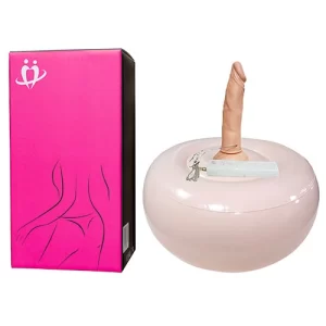 Pelota Inflable con Dildo Vibrador 19 cm Largo x 4 cm Ancho Vibrating Inflatable Hot Seat Flesh PELO114