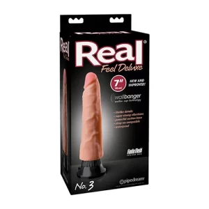 Dildo Vibrador 17 cm Largo x 5.1 cm Ancho Real Feel Deluxe # 3 Light REAL182