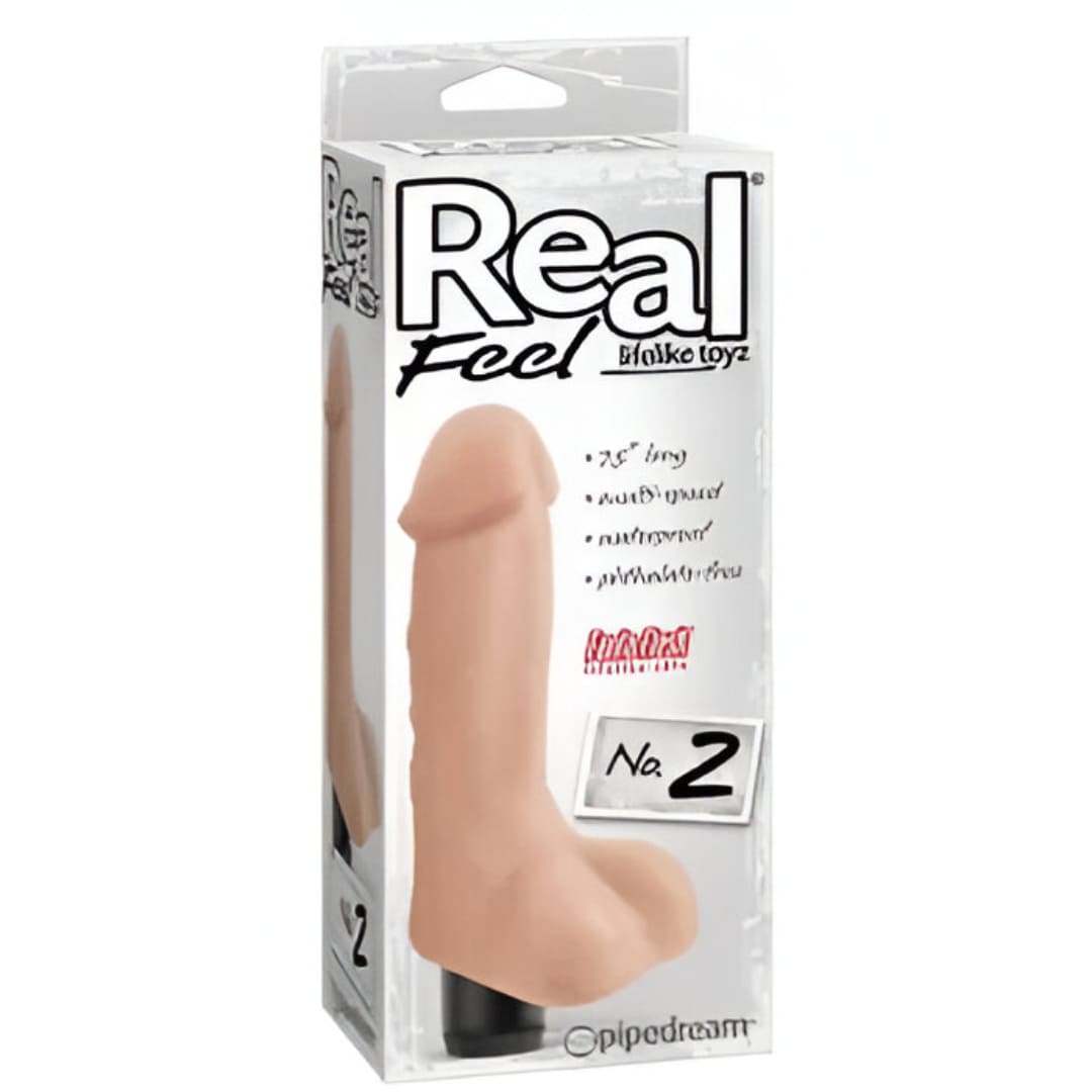Dildo Vibrador 19 cm Largo x 4.3 cm Ancho - REAL FEEL LIFELIKE TOYZ NO. 2 FL REAL32
