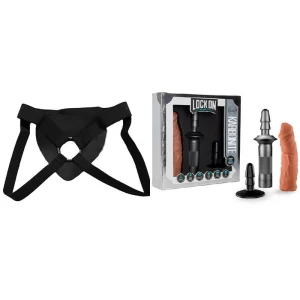 Dildo y Arnés Económico 19 cm Largo x 5 cm Karbonite Mocha Strap-on Kit 19 C9143