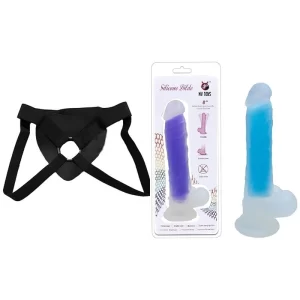 Dildo y Arnés Económico 20 CM Largo x 4 CM Ancho SILICONE DILDO Strap-on Kit 20 C9060