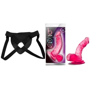 Kit Dildo y Arnés Económico 20 cm Largo x 3.8 cm Ancho Sweet n' Hard 8 Pink Strap-on 20 C9875