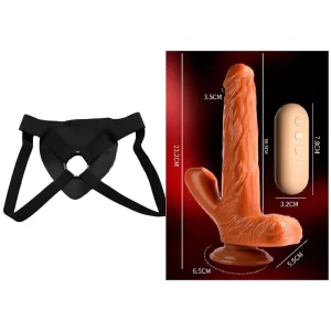 Kit Dildo y Arnes Económico 23 cm Largo x 3.5 cm Ancho Kamui Stick Strap-on 23 C9301