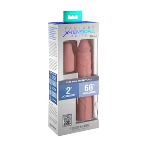 Extensión para Pene Realista Aumenta 2 cm de Largo y Grosor Color Piel Blanca - 2 Pulgada Silicone X-tension Light-5 CM9351
