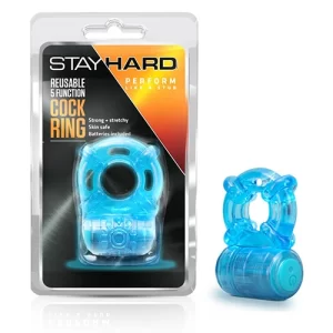 Anillo Vibrador para el Pene Reusable 5 Function Cock Ring Blue ANIL9144