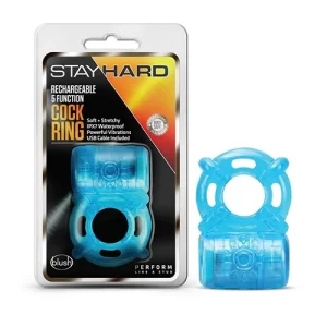 Anillo Vibrador para el Pene Rechargeable 5 Function Cock Ring Blue ANIL9759