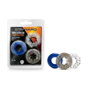 Anillos de Contención para el Pene Triple Stretch 3 Pack Cock Rings ANIL9790