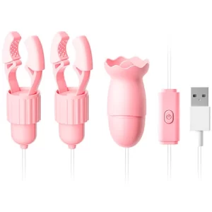 Bala Vibradora Sexual Pink Rabbit Nipple Clip Licking Lilo BALA9160
