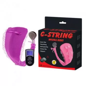 Bala Vibradora Sexual a Control Remoto BI-014072W C-String Invisible Secret BALA9378