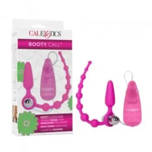 Bolas Anales de Silicón con Bala Vibradora Booty Call Booty Double Dare Pink BOLA9952