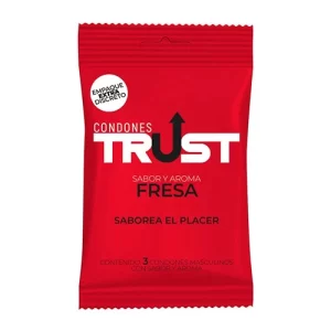 Condón Trust de Sabor y Aroma Fresa Prudence COND9812