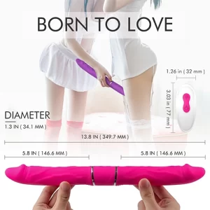Dildo Vibrador de Dos Cabezas a Control Remoto CICI RCT 35 Cm DILD487