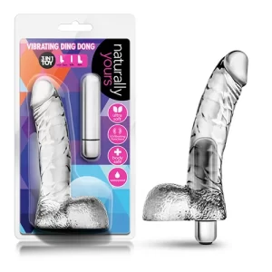 Dildo Vibrador 16 cm Largo x 3.81cm Ancho Vibrating Ding Dong Clear DING184