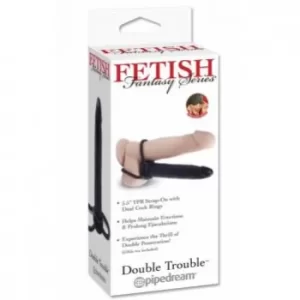 Dildo Realista con Testículos de 14 cm Largo x 3.4 cm Ancho - para Doble Penetracion Negro FETISH FANTASY FETI53