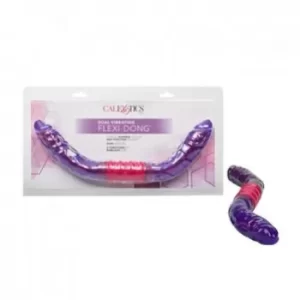 Dildo Vibrador de Dos Cabezas 38 Cm Dual Vibrating Flexi-Dong Purple FLEX58