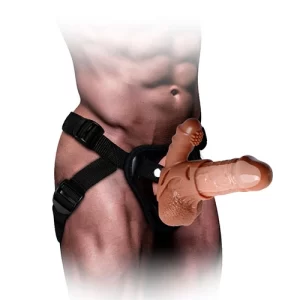 Hanjiang Hollow Harness Large Funda para el Pene con Arnes Strapon para Hombre 18.5 cm Largo x 4.1 cm Ancho HANJ9810