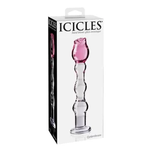 Dildo Bicolor de Cristal Trasparente Icicles 12 ICIC157