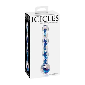 Dildo Bicolor de Cristal Trasparente Icicles 8 ICIC262