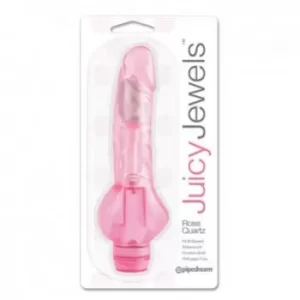 Dildo Vibrador 16 cm Largo x 4.4 cm Ancho JUICY JEWELS ROSE QUARTZ JUIC171