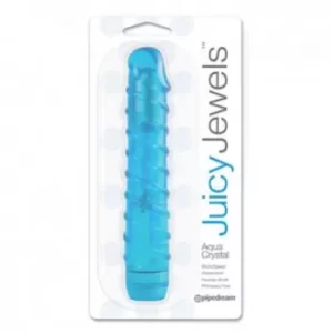 Dildo Vibrador 15 cm Largo x 2.5 cm Ancho JUICY JEWELS AQUA CRYSTAL JUIC175