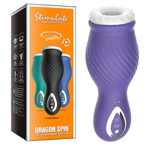 Masajeador para el Pene Dragon Spin Suction & Vib Masturbador MASA9655