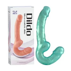 Dildo Arnés Sin Correas 23.5cm Largo x 3.5 cm Ancho Metallic Strapless Double Head   MET9018