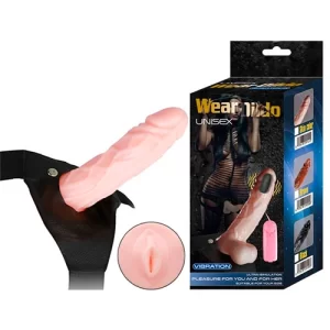 Vibrating Fuck My Pussy Strap On 6" Funda Vibradora con Forma de Pene y Testículos Strapon para Hombre 15 cm Largo - MY P9408
