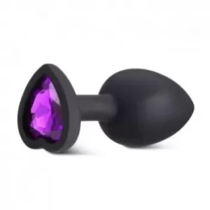 Plug Anal de Silicón con Diamante en Forma de Corazón PS-12 PLUG DE SILICON HEART MEDIUM PLUG9039