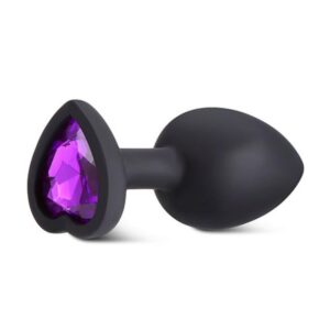 Plug Anal de Silicón con Diamante en Forma de Corazón PS-12 PLUG DE SILICON HEART MEDIUM PLUG9177