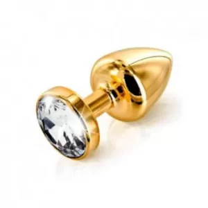 Plug Anal Metálico Oro con Diamante Pequeño para Principiantes PLUG GOLD PLUG9453