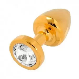 Plug Anal Metálico con Diamante ANAL PLUG METAL GOLD MEDIUM PLUG9787