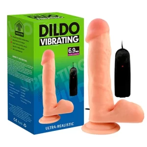 Dildo Vibrador 17.5 cm Largo x 3.6 cm Ancho Ultra Realistic Vibrating REAL102