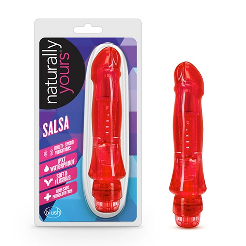 Dildo Vibrador 17 cm Largo x 3.1 cm Ancho Salsa Red RED 81