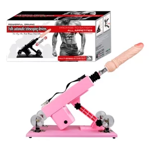 Sex Machine Kit Pink 4 Dildos y Extensión Maquina de Sexo Automática Telescópica SEX 9857