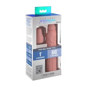 Extensión para Pene Realista Aumenta 2.4 cm de Largo y Grosor Color Piel Blanca - 1 Pulgada Silicone X-tension Light SILI9913