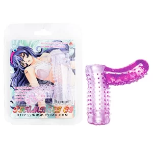 Media Funda Texturizada para Pene con Estimulador para Clitoris- Thumb Set THUM9347