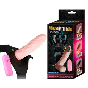 15.24 cm de Largo Vibrating Hollow Strap On 6" VIBR9189