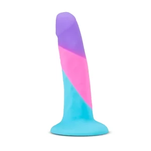 Dildo de Silicón Multicolor de 13 cm Largo x 3 cm Ancho - 5 Pulgadas con Ventosa D15 Vision of Love Novelties BLUSH VISI76