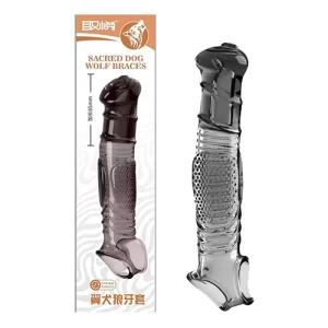 Winged Dog Wolf Braces Smoke Extencion para el Pene 22.5 cm Largo x 4.1 cm Ancho WING9007