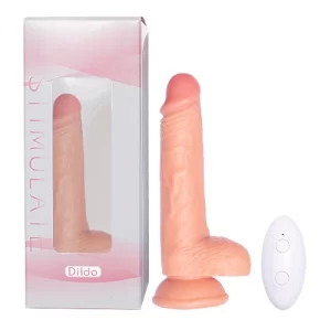 Dildo Vibrador a Control Remoto 19 cm Largo x 3.8 cm Ancho Vibrator Dildo With Remote Control S WITH187