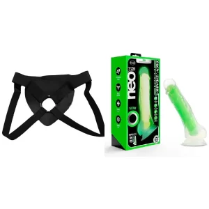 Kit Dildo y Arnés Económico 17 cm Largo x 3.8 cm Ancho Glow in the Dark Viper 7" Blush Novelties BL-84722 Strap-on 17 C9147