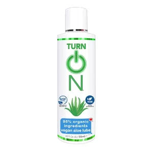 Lubricante a Base de Agua WET TURN ON 95% ORGANIC INGREDIENTS VEGAN ALOE LUBE 4 OZ. LUBR9799