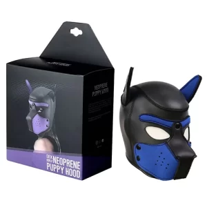 Mascara Bondage BDSM de Perro - Puppy Hood Doggy Neoprene para Juegos Sado de Dominación PUPP9464