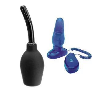 VIBRATING JELLY BUT PLUG color sujeto a disponibilidad y Ducha Anal G004 VIBR9228